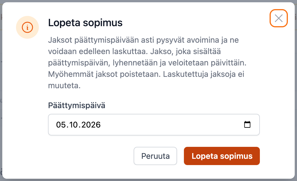Lopeta sopimus
