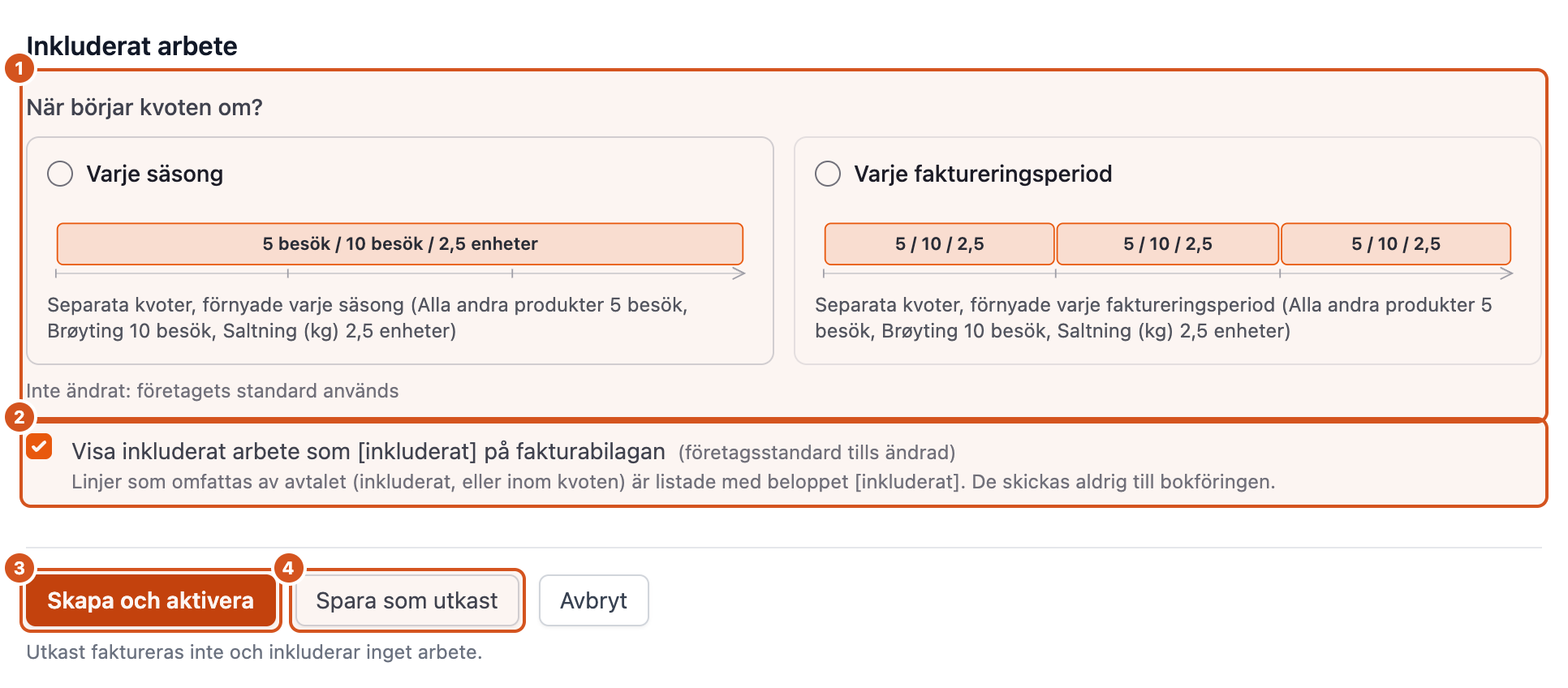Inkluderat arbete och spara