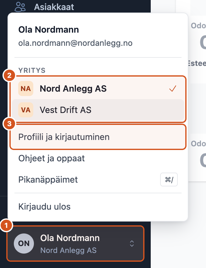 Vaihda yritystä