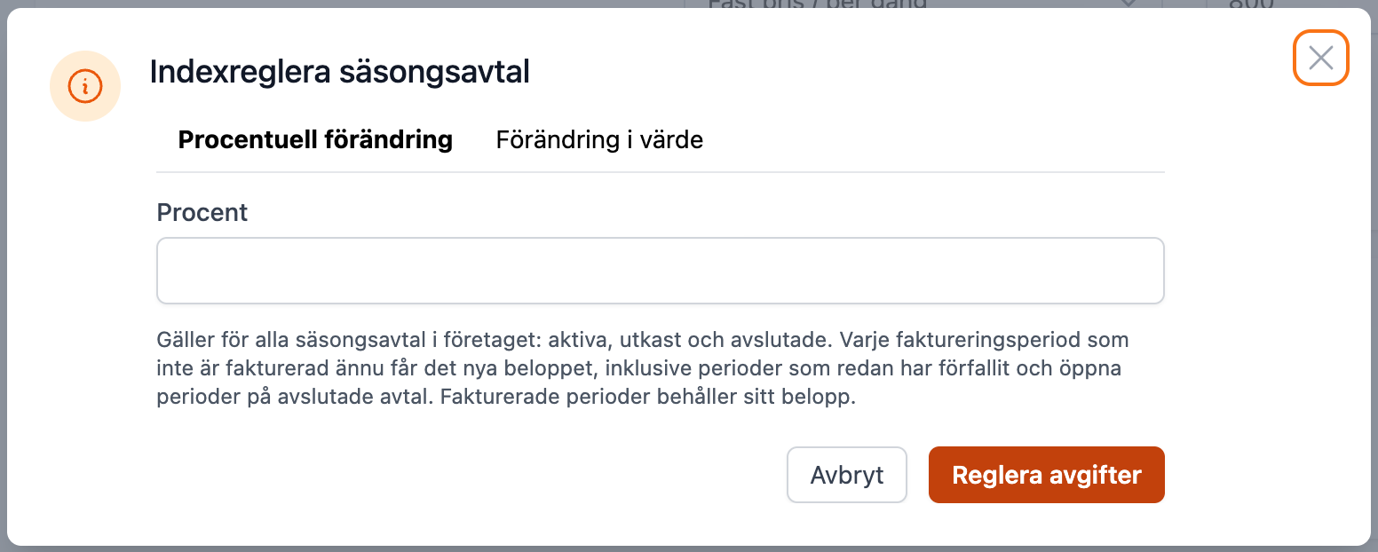 Indexreglera säsongsavtal