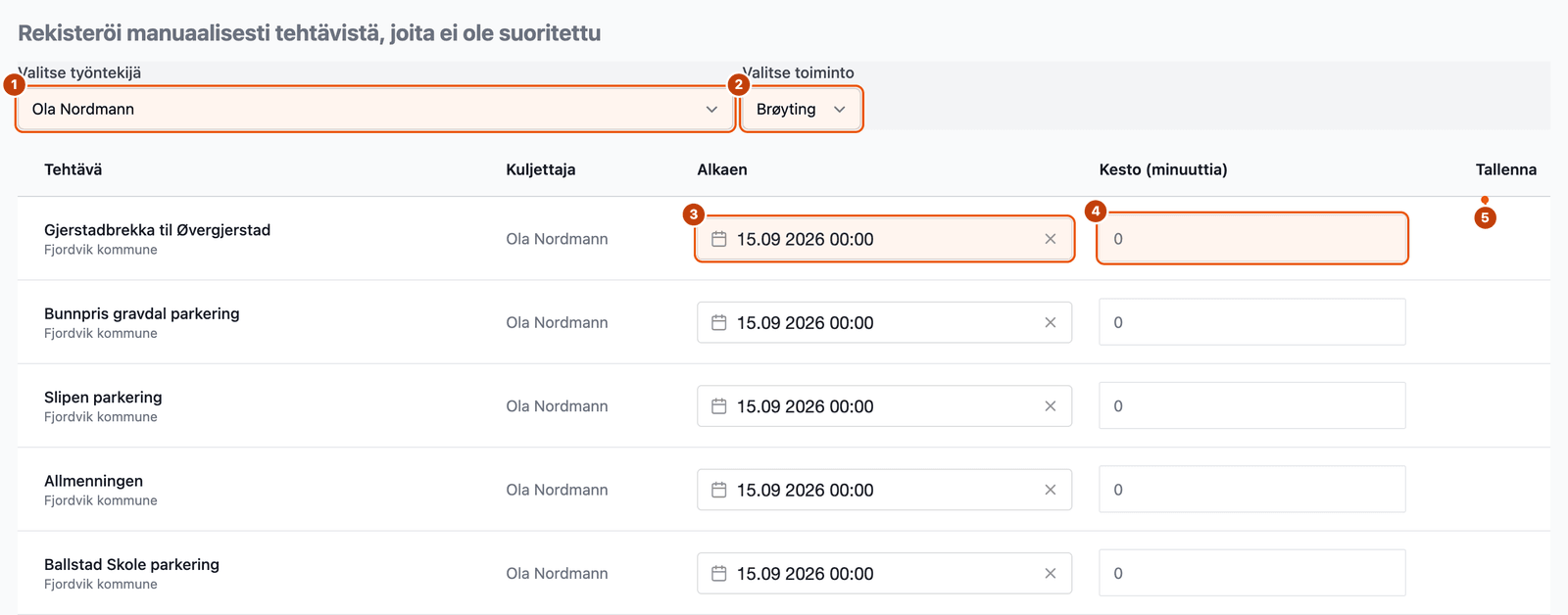Manuaalinen kirjaus