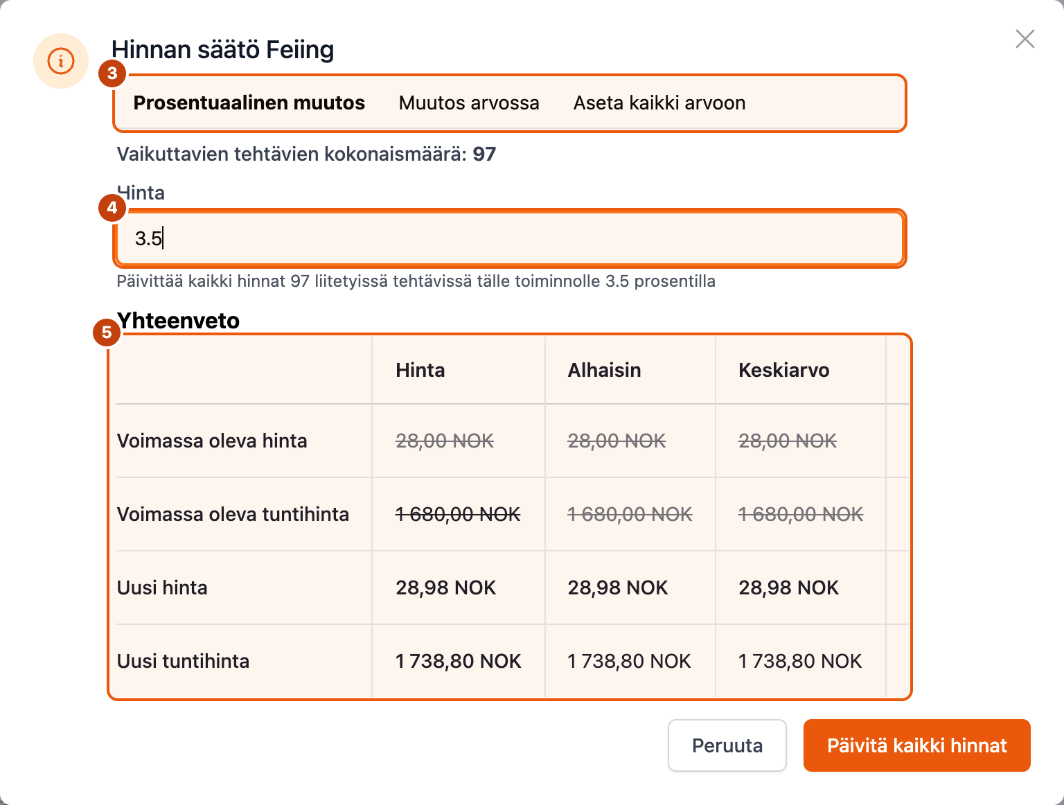 Manuell sortering av oppgaver